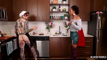 Shemale rides and makes him cum